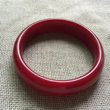 Load image into Gallery viewer, 10% OFF -58/59/60mm Certified Natural Red Emerald A*Jade Handcarved Original Lucky Bangle A633