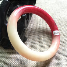 Load image into Gallery viewer, 10% OFF- 55/56/57mm Certified Natural Red Emerald A*Jade Handcarved Original Lucky Bangle A631