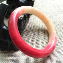 Load image into Gallery viewer, 10% OFF- 55/56/57mm Certified Natural Red Emerald A*Jade Handcarved Original Lucky Bangle A631