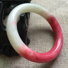 Load image into Gallery viewer, 10% OFF- 51/52/53mm Certified Natural Red Emerald A*Jade Handcarved Original Lucky Bangle A150