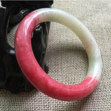 Load image into Gallery viewer, 10% OFF- 51/52/53mm Certified Natural Red Emerald A*Jade Handcarved Original Lucky Bangle A150