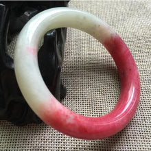 Load image into Gallery viewer, 10% OFF- 51/52/53mm Certified Natural Red Emerald A*Jade Handcarved Original Lucky Bangle A150