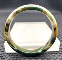 Load image into Gallery viewer, 10% OFF- 56/57/58mm Certified Natural Multi-Color Emerald A*Jade Handcarved Original Lucky Bracelet Bangle