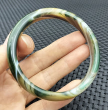 Load image into Gallery viewer, 10% OFF- 56/57/58mm Certified Natural Multi-Color Emerald A*Jade Handcarved Original Lucky Bracelet Bangle