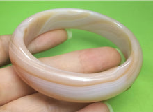 Load image into Gallery viewer, 10% OFF- 54/55/56mm Certified Natural Icy Yellow Gold Silk Chocolate Milk Jadeite Emerald A*Jade Handcarved Original Lucky Bracelet Bangle A1940