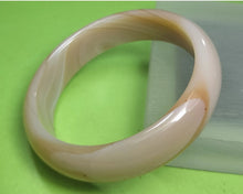 Load image into Gallery viewer, 10% OFF- 54/55/56mm Certified Natural Icy Yellow Gold Silk Chocolate Milk Jadeite Emerald A*Jade Handcarved Original Lucky Bracelet Bangle A1940