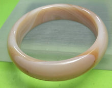Load image into Gallery viewer, 10% OFF- 54/55/56mm Certified Natural Icy Yellow Gold Silk Chocolate Milk Jadeite Emerald A*Jade Handcarved Original Lucky Bracelet Bangle A1940