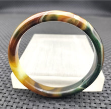Load image into Gallery viewer, 10% OFF- 60/61/62mm Certified Natural Multi-Color Emerald A*Jade Handcarved Original Lucky Bracelet Bangle 983