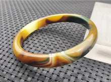 Load image into Gallery viewer, 10% OFF- 60/61/62mm Certified Natural Multi-Color Emerald A*Jade Handcarved Original Lucky Bracelet Bangle 983