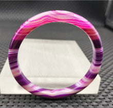 Load image into Gallery viewer, 10% OFF- 55/56/57mm Certified Natural Lavender Purple Emerald A*Jade Handcarved Original Lucky Bracelet Bangle