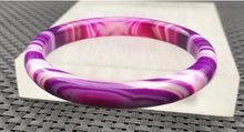 Load image into Gallery viewer, 10% OFF- 55/56/57mm Certified Natural Lavender Purple Emerald A*Jade Handcarved Original Lucky Bracelet Bangle