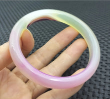 Load image into Gallery viewer, 10% OFF- 58/59/60mm Certified Natural Lavender Purple Emerald A*Jade Handcarved Original Lucky Bracelet Bangle