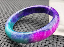 Load image into Gallery viewer, 10% OFF- 57/58/59mm Certified Natural Lavender 3-Color Emerald A*Jade Handcarved Original Lucky Bracelet Bangle