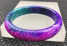 Load image into Gallery viewer, 10% OFF- 57/58/59mm Certified Natural Lavender 3-Color Emerald A*Jade Handcarved Original Lucky Bracelet Bangle