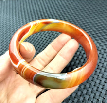 Load image into Gallery viewer, 10% OFF- 60/61/62mm Certified Natural Yellow Gold Red Emerald A*Jade Handcarved Original Lucky Bracelet Bangle 961
