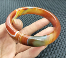 Load image into Gallery viewer, 10% OFF- 60/61/62mm Certified Natural Yellow Gold Red Emerald A*Jade Handcarved Original Lucky Bracelet Bangle 961