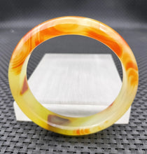 Load image into Gallery viewer, 10% OFF- 60/61/62mm Certified Natural Yellow Gold Red Emerald A*Jade Handcarved Original Lucky Bracelet Bangle 955