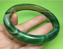 Load image into Gallery viewer, 10% OFF- 62/63/64mm Certified Natural Lavender Emerald A*Jade Handcarved Original Lucky Bracelet Bangle