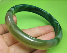 Load image into Gallery viewer, 10% OFF- 62/63/64mm Certified Natural Lavender Emerald A*Jade Handcarved Original Lucky Bracelet Bangle