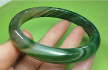 Load image into Gallery viewer, 10% OFF- 62/63/64mm Certified Natural Lavender Emerald A*Jade Handcarved Original Lucky Bracelet Bangle