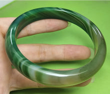 Load image into Gallery viewer, 10% OFF- 62/63/64mm Certified Natural Lavender Emerald A*Jade Handcarved Original Lucky Bracelet Bangle