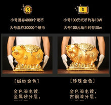 Load image into Gallery viewer, Chinese Feng Shui Good Fortune Wealth Gold Money Piggy Bank Statue Home/Office Decor Sculpture Craft Living Room TV Cabinet Fortune Ornament Housewarming Gift