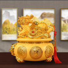 Load image into Gallery viewer, Chinese Feng Shui Good Fortune Wealth Gold Money Dragon Statue Home/Office Decor Sculpture Craft Living Room TV Cabinet Fortune Ornament Housewarming Gift