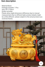 Load image into Gallery viewer, Chinese Feng Shui Good Fortune Wealth Gold Money Dragon Statue Home/Office Decor Sculpture Craft Living Room TV Cabinet Fortune Ornament Housewarming Gift