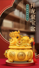 Load image into Gallery viewer, Chinese Feng Shui Good Fortune Wealth Gold Money Dragon Statue Home/Office Decor Sculpture Craft Living Room TV Cabinet Fortune Ornament Housewarming Gift