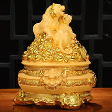 Load image into Gallery viewer, Chinese Feng Shui Good Fortune Wealth Gold Money 3 Tigers Statue Home/Office Decor Sculpture Craft Living Room TV Cabinet Fortune Ornament Housewarming Gift