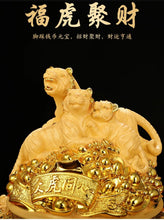 Load image into Gallery viewer, Chinese Feng Shui Good Fortune Wealth Gold Money 3 Tigers Statue Home/Office Decor Sculpture Craft Living Room TV Cabinet Fortune Ornament Housewarming Gift