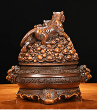 Load image into Gallery viewer, Chinese Feng Shui Good Fortune Wealth Gold Money 3 Tigers Statue Home/Office Decor Sculpture Craft Living Room TV Cabinet Fortune Ornament Housewarming Gift