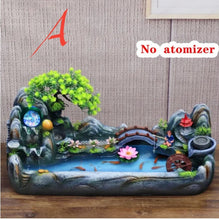 Load image into Gallery viewer, 26"/66cm Chinese Feng Shui Lucky Wealth Rockery Waterfall Fountain Statue Home/Office Decor Sculpture Craft Living Room TV Cabinet Fortune Ornament Housewarming Gift