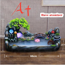 Load image into Gallery viewer, 26"/66cm Chinese Feng Shui Lucky Wealth Rockery Waterfall Fountain Statue Home/Office Decor Sculpture Craft Living Room TV Cabinet Fortune Ornament Housewarming Gift