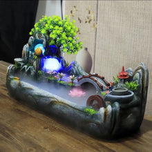 Load image into Gallery viewer, 26"/66cm Chinese Feng Shui Lucky Wealth Rockery Waterfall Fountain Statue Home/Office Decor Sculpture Craft Living Room TV Cabinet Fortune Ornament Housewarming Gift