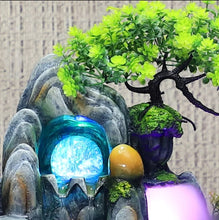 Load image into Gallery viewer, 26"/66cm Chinese Feng Shui Lucky Wealth Rockery Waterfall Fountain Statue Home/Office Decor Sculpture Craft Living Room TV Cabinet Fortune Ornament Housewarming Gift