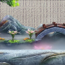 Load image into Gallery viewer, 26"/66cm Chinese Feng Shui Lucky Wealth Rockery Waterfall Fountain Statue Home/Office Decor Sculpture Craft Living Room TV Cabinet Fortune Ornament Housewarming Gift