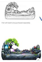 Load image into Gallery viewer, 26"/66cm Chinese Feng Shui Lucky Wealth Rockery Waterfall Fountain Statue Home/Office Decor Sculpture Craft Living Room TV Cabinet Fortune Ornament Housewarming Gift