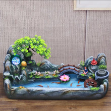 Load image into Gallery viewer, 26"/66cm Chinese Feng Shui Lucky Wealth Rockery Waterfall Fountain Statue Home/Office Decor Sculpture Craft Living Room TV Cabinet Fortune Ornament Housewarming Gift