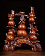 Load image into Gallery viewer, Chinese Feng Shui Good Fortune Wealth Gold Money Gourds Statue Home/Office Decor Sculpture Craft Living Room TV Cabinet Fortune Ornament Housewarming Gift