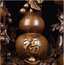 Load image into Gallery viewer, Chinese Feng Shui Good Fortune Wealth Gold Money Gourds Statue Home/Office Decor Sculpture Craft Living Room TV Cabinet Fortune Ornament Housewarming Gift