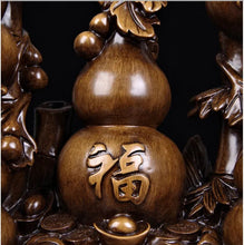 Load image into Gallery viewer, Chinese Feng Shui Good Fortune Wealth Gold Money Gourds Statue Home/Office Decor Sculpture Craft Living Room TV Cabinet Fortune Ornament Housewarming Gift