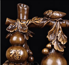 Load image into Gallery viewer, Chinese Feng Shui Good Fortune Wealth Gold Money Gourds Statue Home/Office Decor Sculpture Craft Living Room TV Cabinet Fortune Ornament Housewarming Gift