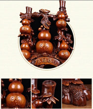 Load image into Gallery viewer, Chinese Feng Shui Good Fortune Wealth Gold Money Gourds Statue Home/Office Decor Sculpture Craft Living Room TV Cabinet Fortune Ornament Housewarming Gift