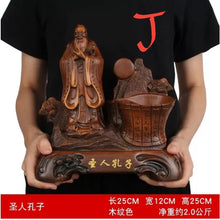 Load image into Gallery viewer, Chinese Feng Shui Good Fortune Wealth Double Pen Holder Gold Money Gourds Statue Home/Office Decor Sculpture Craft Living Room TV Cabinet Fortune Ornament Housewarming Gift