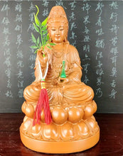 Load image into Gallery viewer, Chinese Feng Shui Good Fortune Wealth Blessing Guanyin Statue Home/Office Decor Sculpture Craft Living Room TV Cabinet Fortune Ornament Housewarming Gift