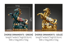 Load image into Gallery viewer, Chinese Feng Shui Good Fortune Wealth Gold Money Horse Statue Home/Office Decor Sculpture Craft Living Room TV Cabinet Fortune Ornament Housewarming Gift