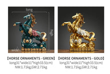Load image into Gallery viewer, Chinese Feng Shui Good Fortune Wealth Gold Money Horse Statue Home/Office Decor Sculpture Craft Living Room TV Cabinet Fortune Ornament Housewarming Gift