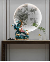 Load image into Gallery viewer, Chinese Feng Shui Good Fortune Wealth Gold Money Horse Statue Home/Office Decor Sculpture Craft Living Room TV Cabinet Fortune Ornament Housewarming Gift