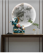 Load image into Gallery viewer, Chinese Feng Shui Good Fortune Wealth Gold Money Horse Statue Home/Office Decor Sculpture Craft Living Room TV Cabinet Fortune Ornament Housewarming Gift